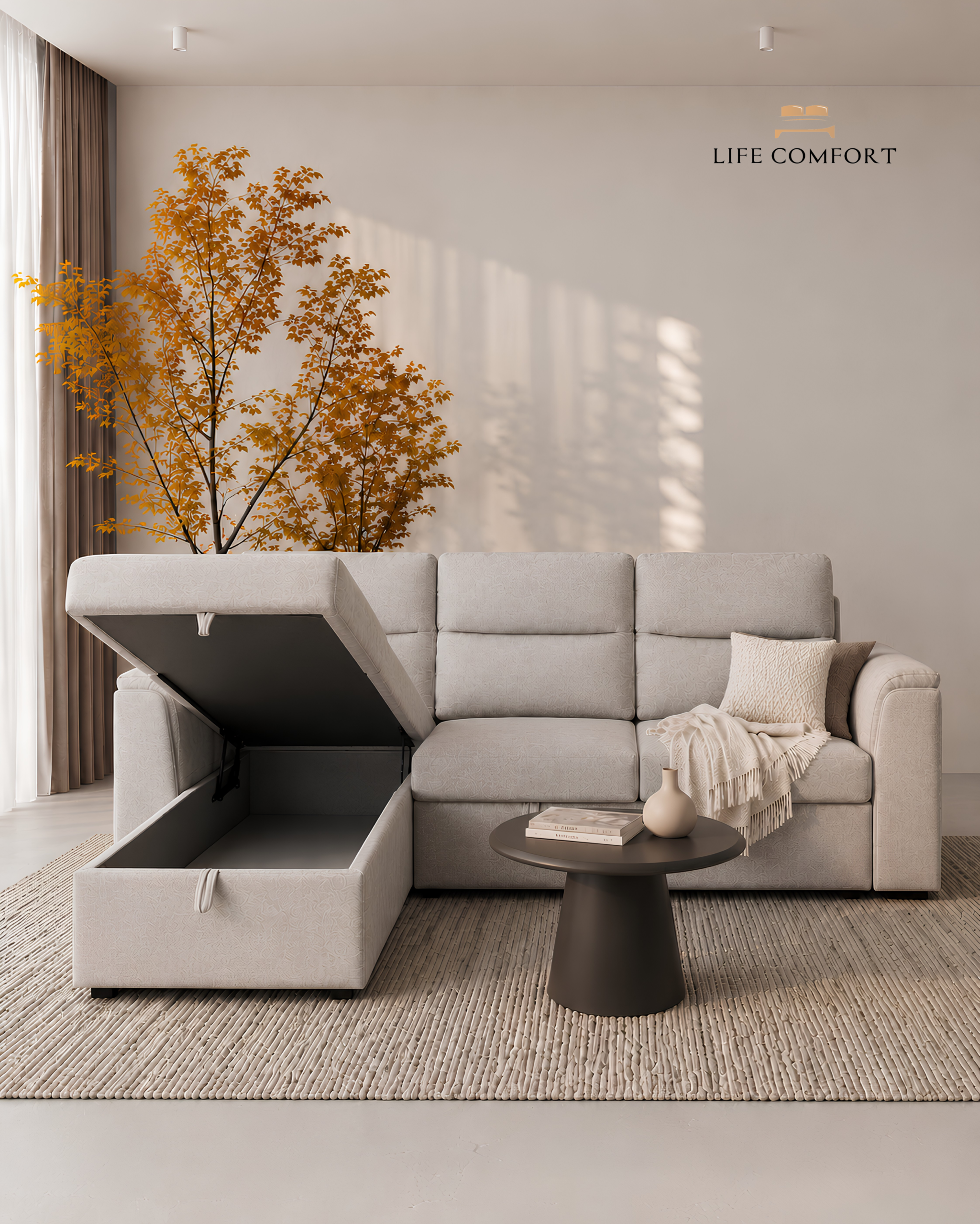 Mona Sleeper Sofa bed, Storage - Image 4