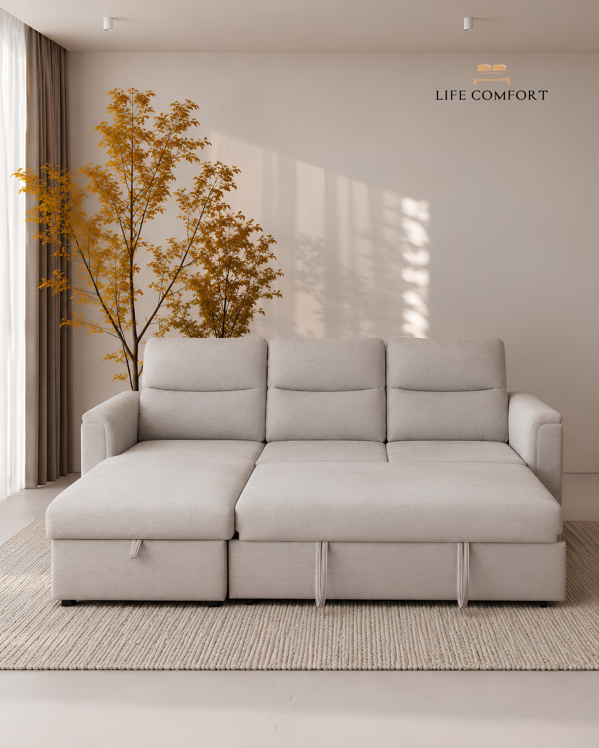 Mona Sleeper Sofa bed, Storage - Image 3