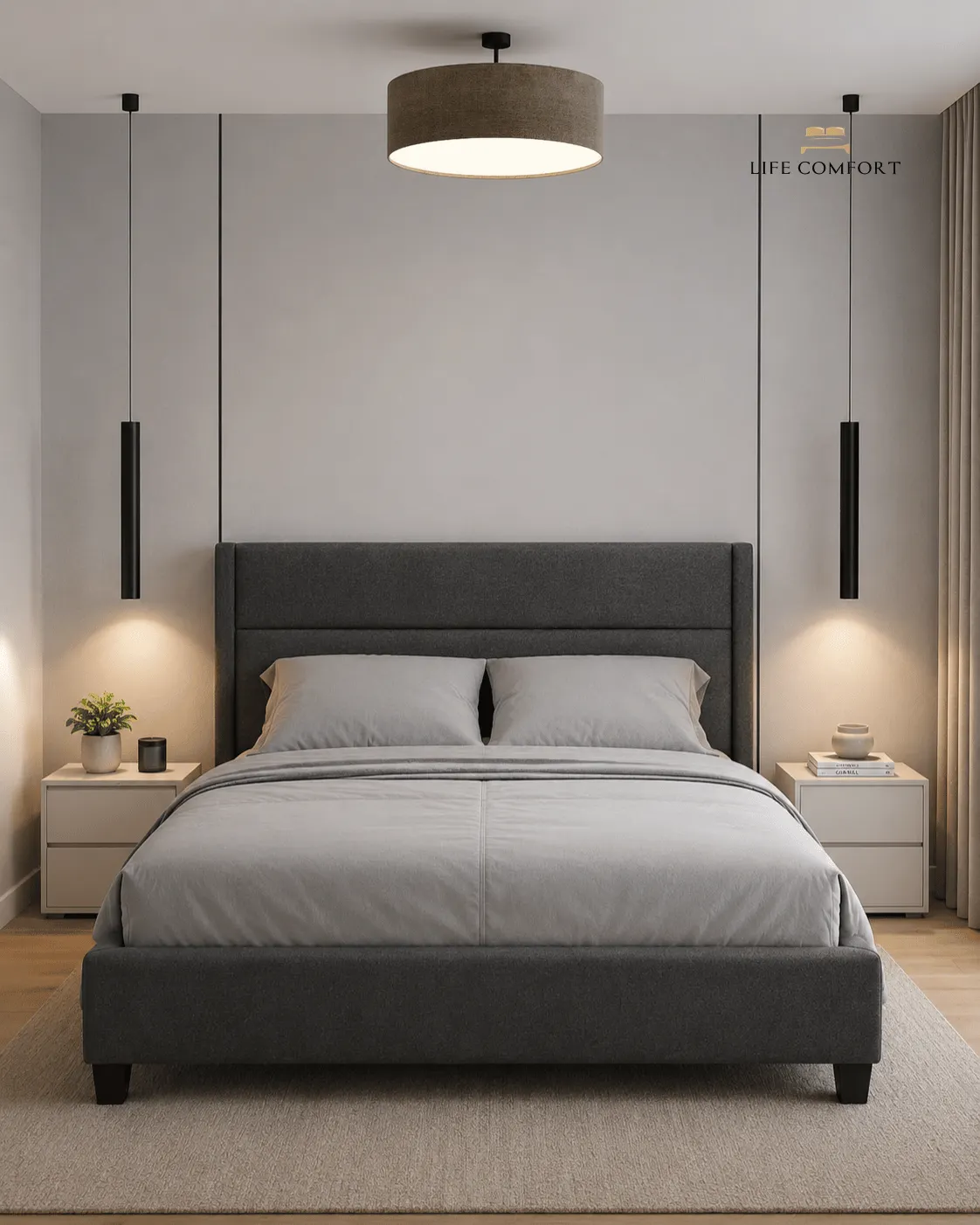 Lark Bed Frame Linen Fabric