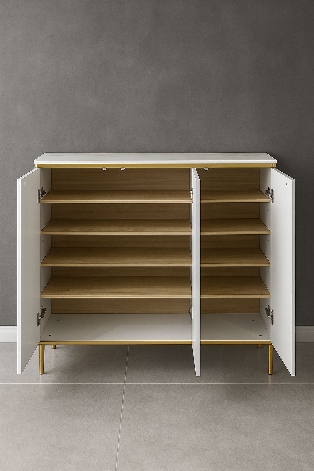 Glossy White Cabinet multiple use - Image 3