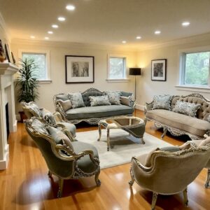 Sofa Set 10 Seater -Solid Wood With Canter Table