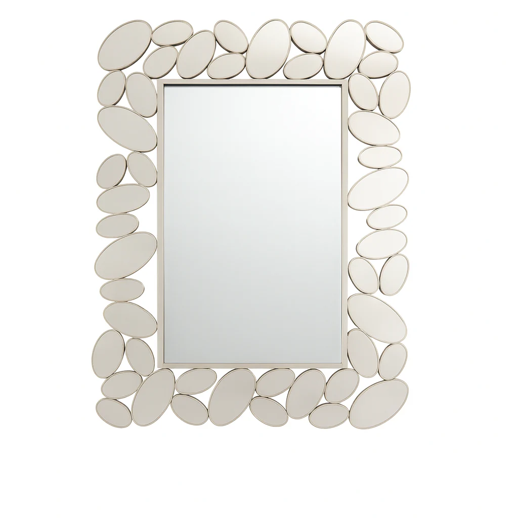Modern Contemporary Silver Framed Mirror, 72 cm Modern Wall Mirror for Living Room, Entryway, Bedroom Decor Gift - Image 4
