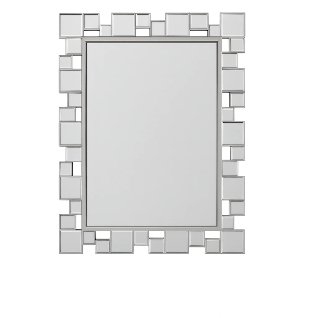 Modern Contemporary Silver Framed Decorative Mirror, Versatile Wall Mirror Living Room, Entryway, Bedroom Decor Gift - Image 2