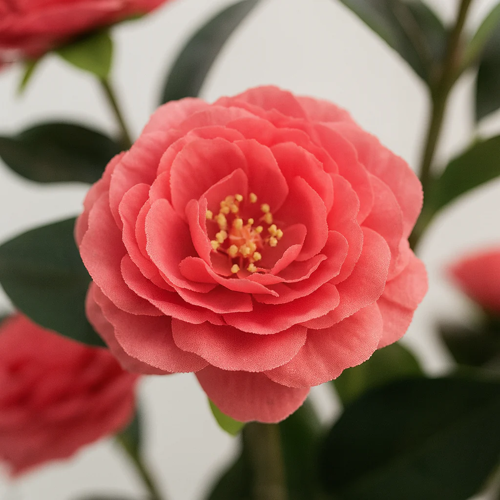 Artificial Flowering Tree, 5 ft Tall Fake Pink Camellia Tree Plant in Cement Base, Indoor Decor for Home or Office, Gift - Image 10