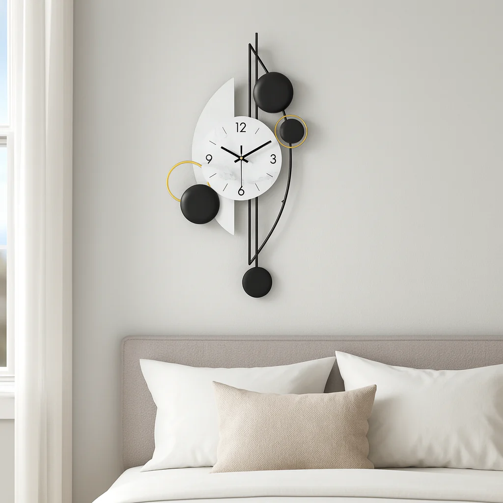 Modern Decorative Vertical Wall Clock for Home or Office, 32" Silent Non Ticking Minimalist Clock - Image 10