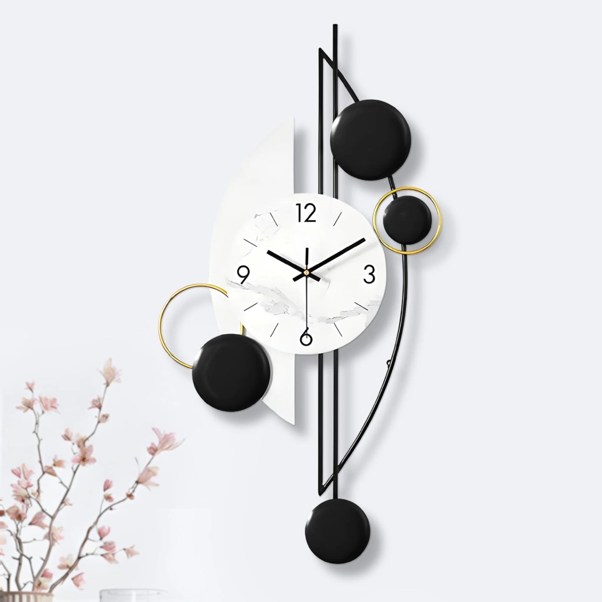 Modern Decorative Vertical Wall Clock for Home or Office, 32" Silent Non Ticking Minimalist Clock - Image 12