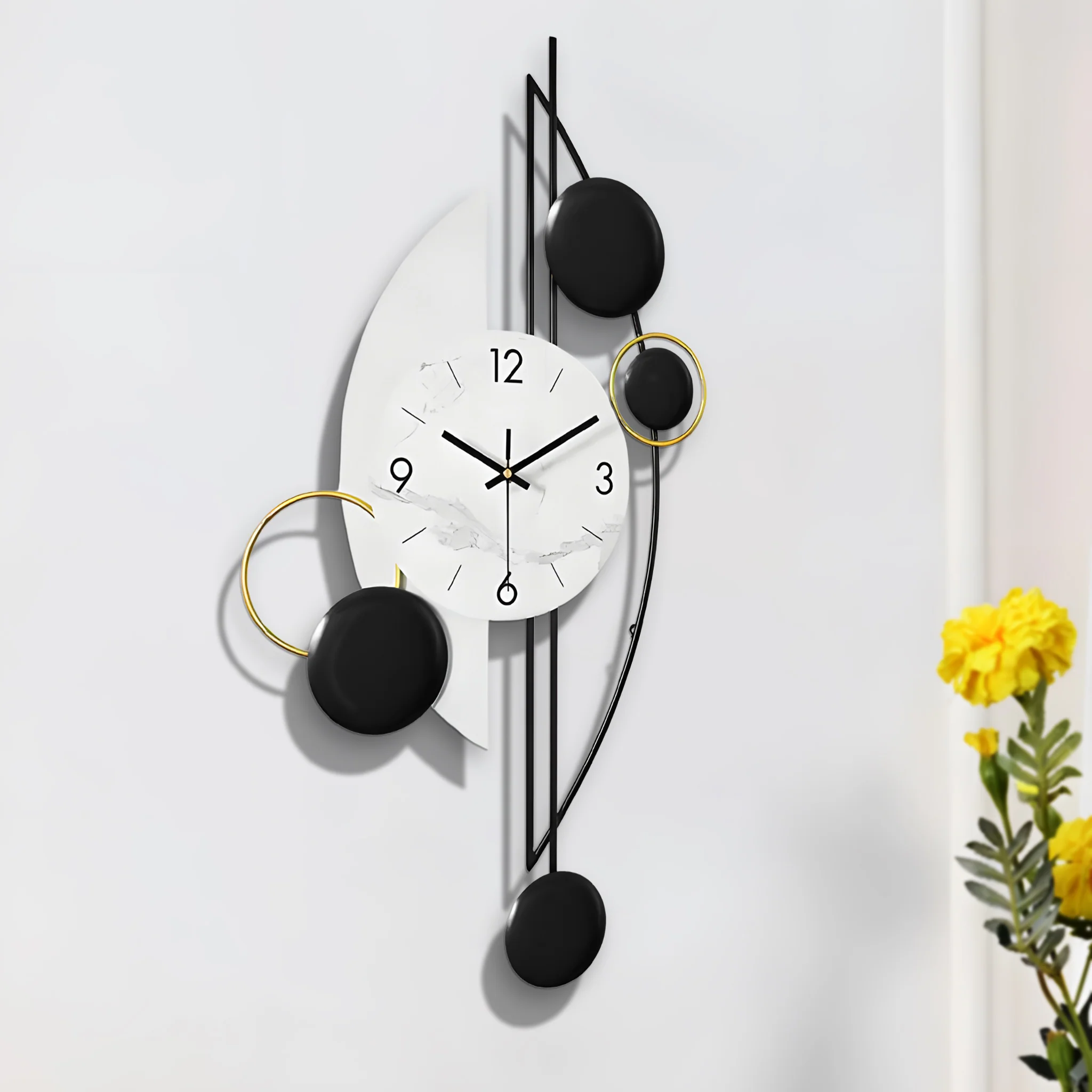 Modern Decorative Vertical Wall Clock for Home or Office, 32" Silent Non Ticking Minimalist Clock - Image 11