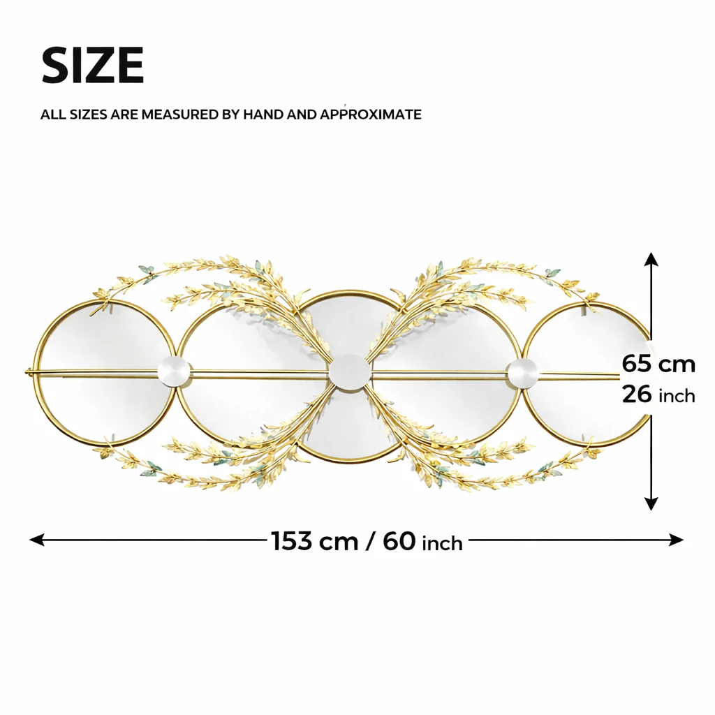 Large Decorative Butterfly Gold Metal Wall Mirror, Decorative Wall Art Home Office Living Room Entryway Decor - Image 5