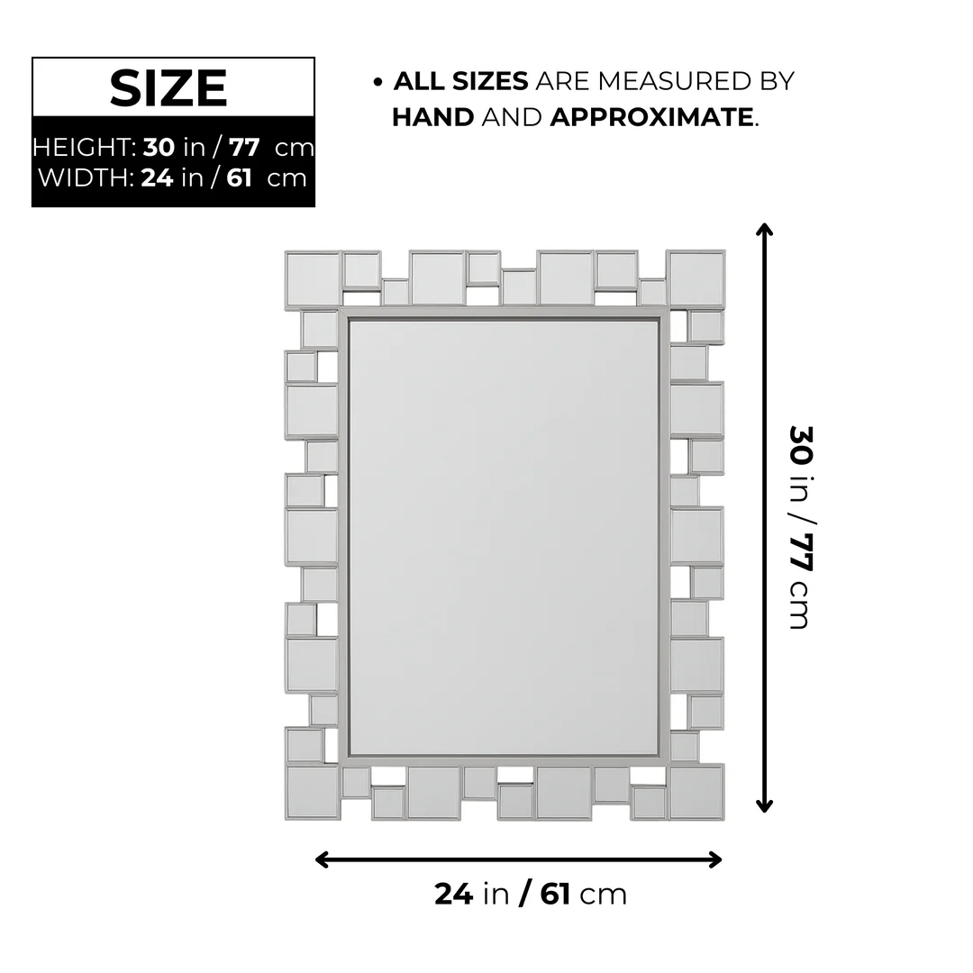 Modern Contemporary Silver Framed Decorative Mirror, Versatile Wall Mirror Living Room, Entryway, Bedroom Decor Gift - Image 5