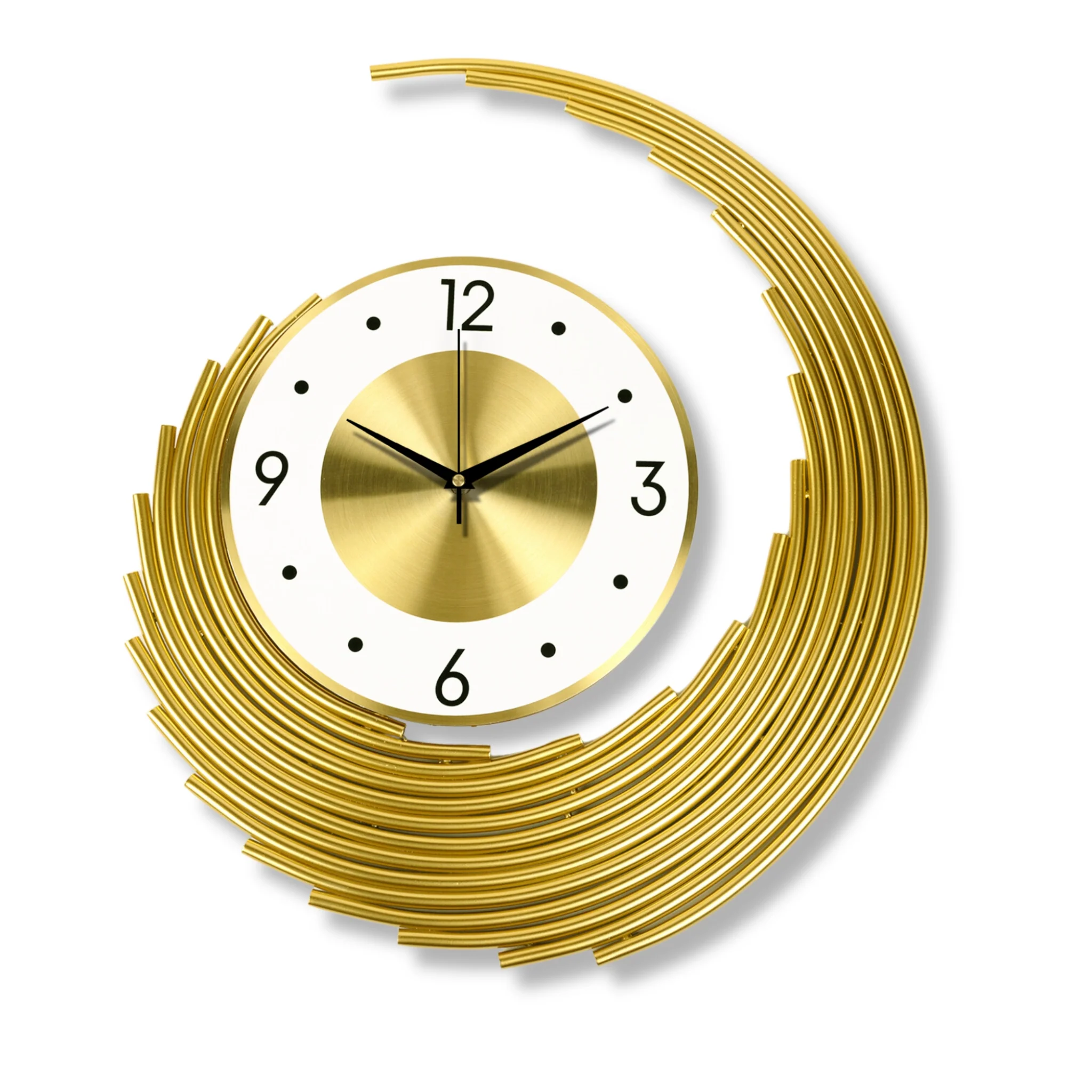 Large Gold Wall Clock 23" Metal Silent Analog Clock, Wall Decor for Home, Office, Living Room , Gifts - Image 6