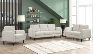 Cozy Beige 3-Piece Sofa Set